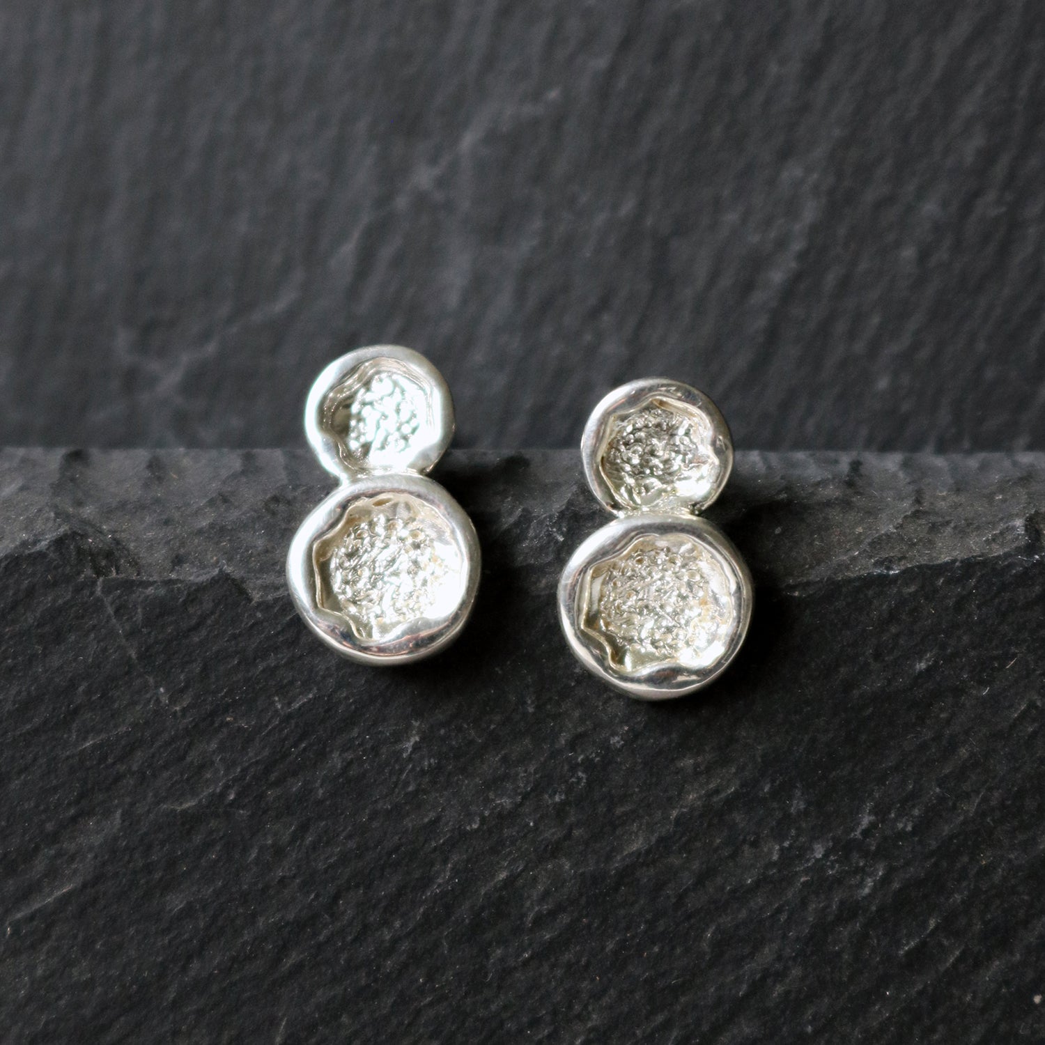 Simple silver hot sale stud earrings