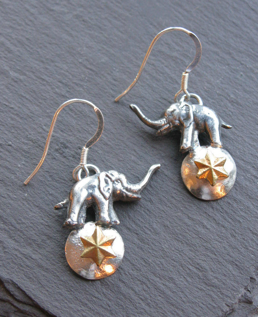 Elephant on sale earrings silver