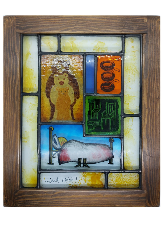 Goldilocks stained glass by Bryan Smith