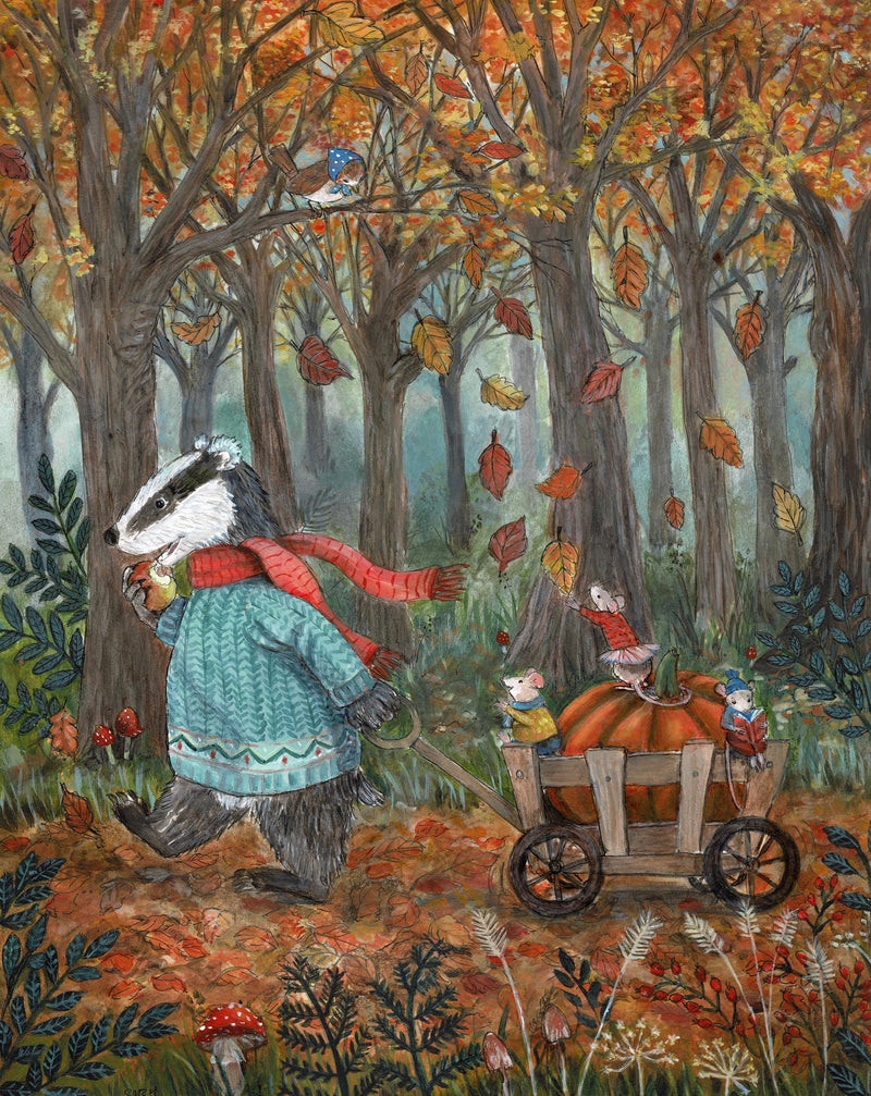 'Bringing Home the Pumpkins' - Sue Rundle-Hughes