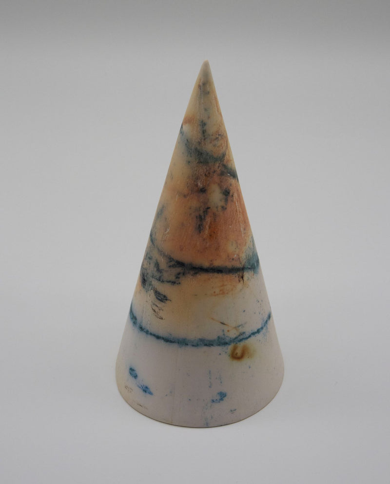 Porcelain Saggar Fired Cone by Laura Gibbs