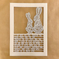 I Am Here For You - hand-cut papercut by The Tiny Maker Papercuts