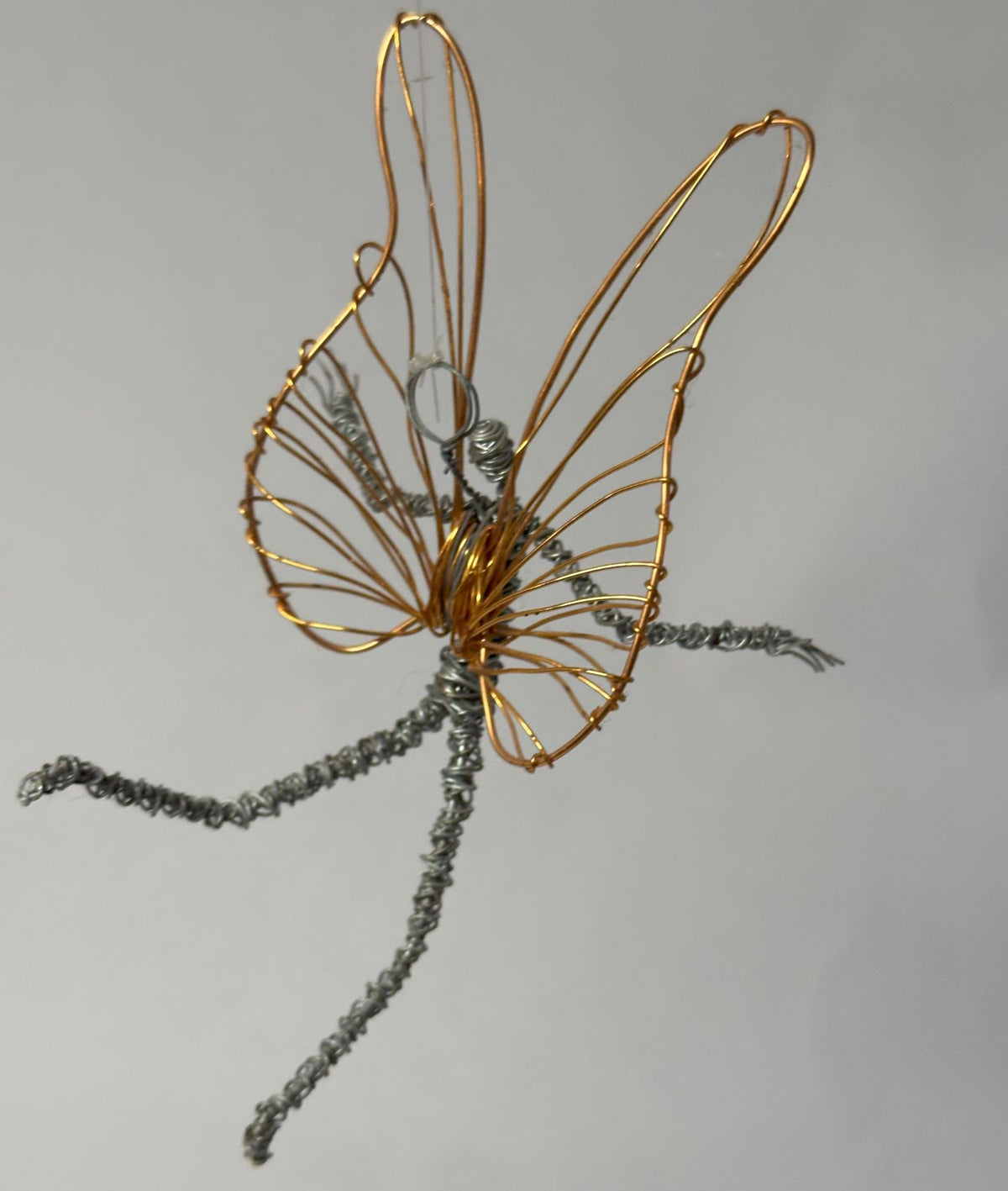 Copper Winged Hanging Wire Fairy by Rachel Ducker