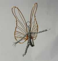 Copper Winged Hanging Wire Fairy by Rachel Ducker