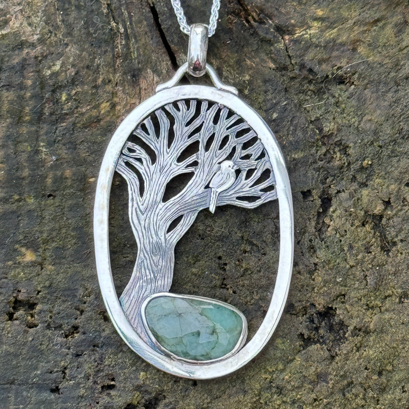 Emerald Earth Pendant by Rachel Bailey