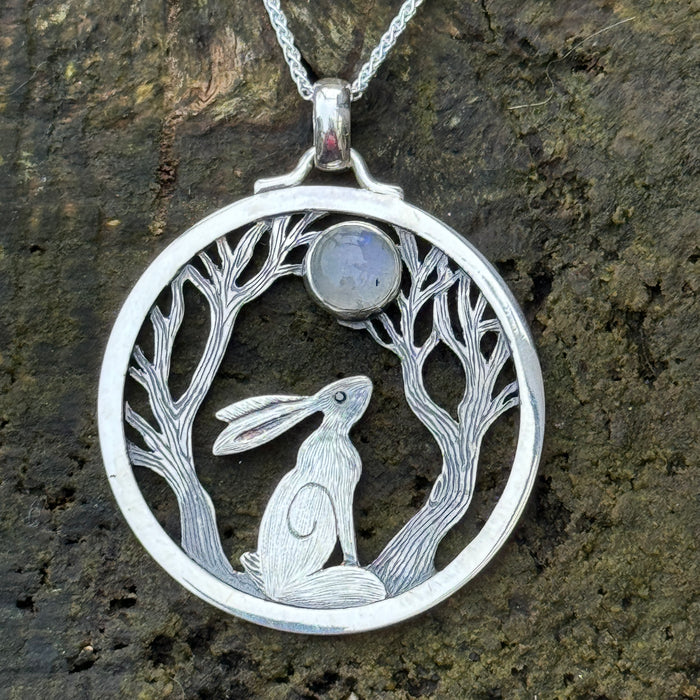 Forest Hare Pendant by Rachel Bailey