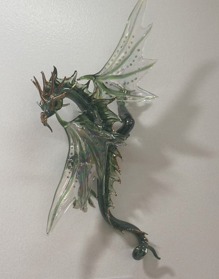 Green Wall Dragon with 2 Legs (SY125630) by Sandra Young