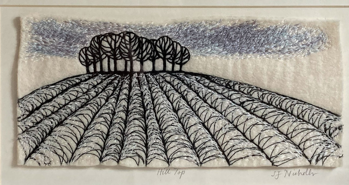 Hill Top - freemotion embroidery by Sue Nicholls