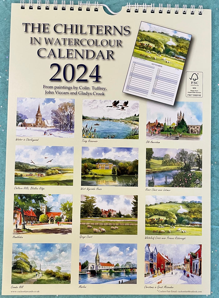 The Chilterns in Watercolour Calendar 2024