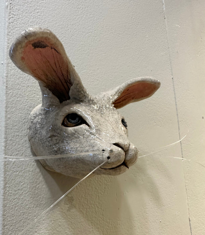 'Hare Head' hand-sculpted by Emily Stracey