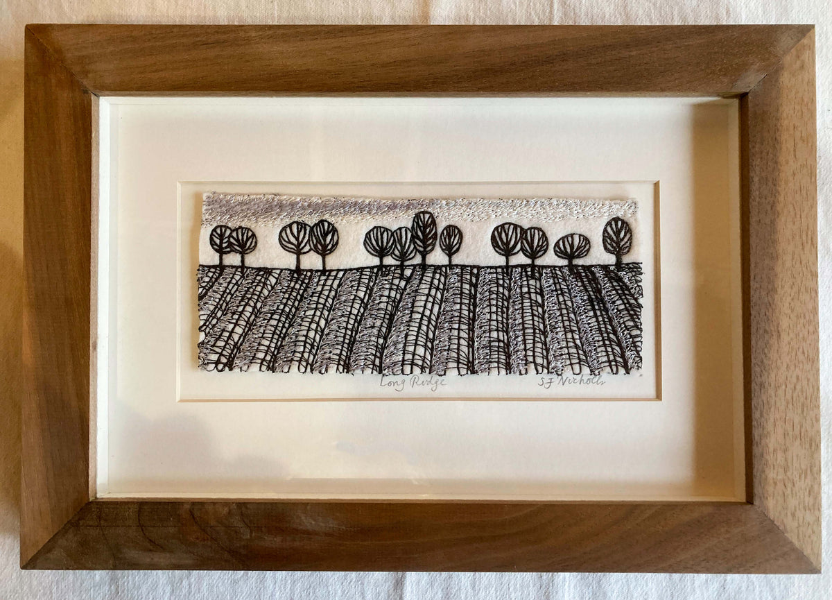 Long Ridge (small) -freemotion embroidery by Sue Nicholls