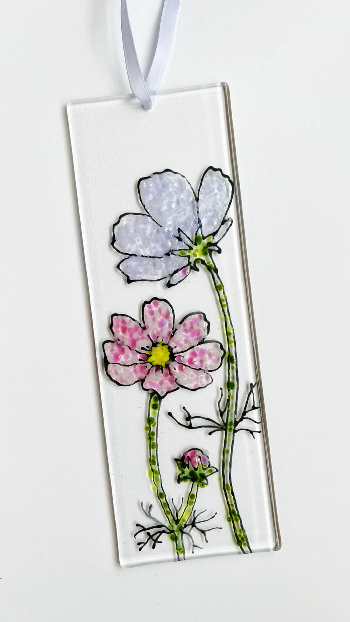 Hanging Fused Glass panel depicting Cosmos by Marc Peters