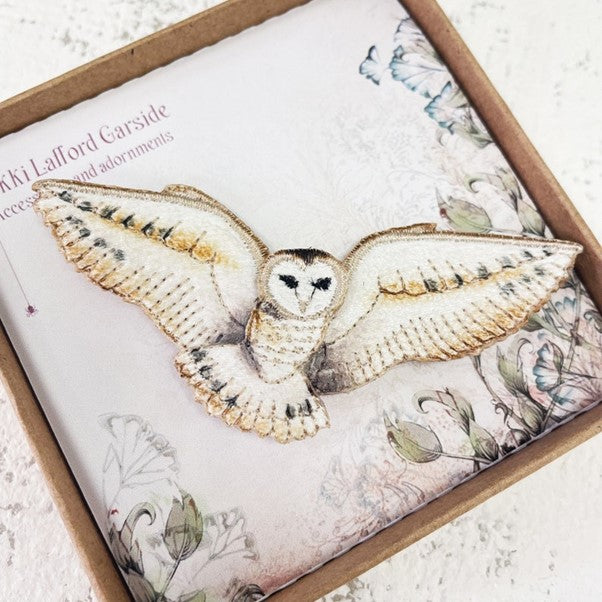 Barn Owl Brooch by Vikki Lafford Garside