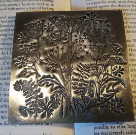 Busy Seedhead Handmade Pewter Coaster by Quirky Metals