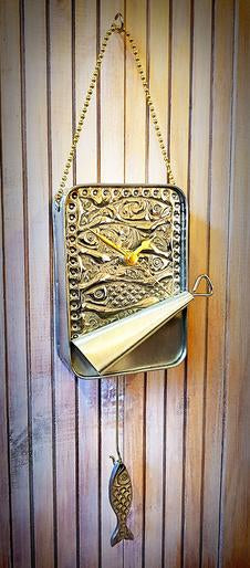 Pewter Sardine Tin Hanging Wall clock by Quirky Metals