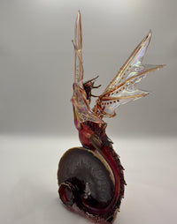 Red Dragon on Agate (SY125638) by Sandra Young