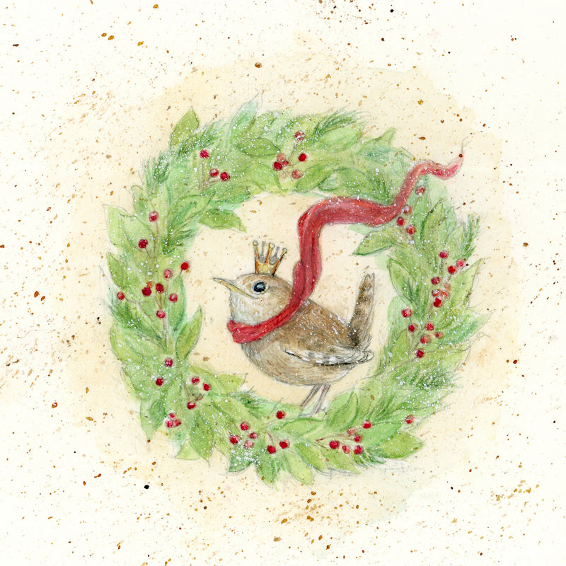 Regal Wren - original wayetcolour illustration by Natacha Chohra