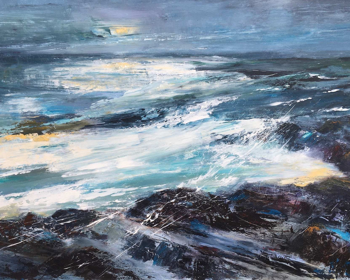 Restless Sea, Cornwall by Susan Gray