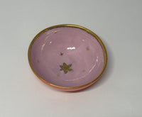 Small Liliac and Red Bowl with Gold Detailing by Sophie Smith