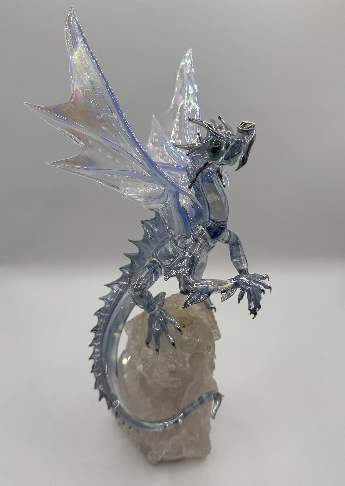 Ice Dragon on Quartz (SY125634) by Sandra Young