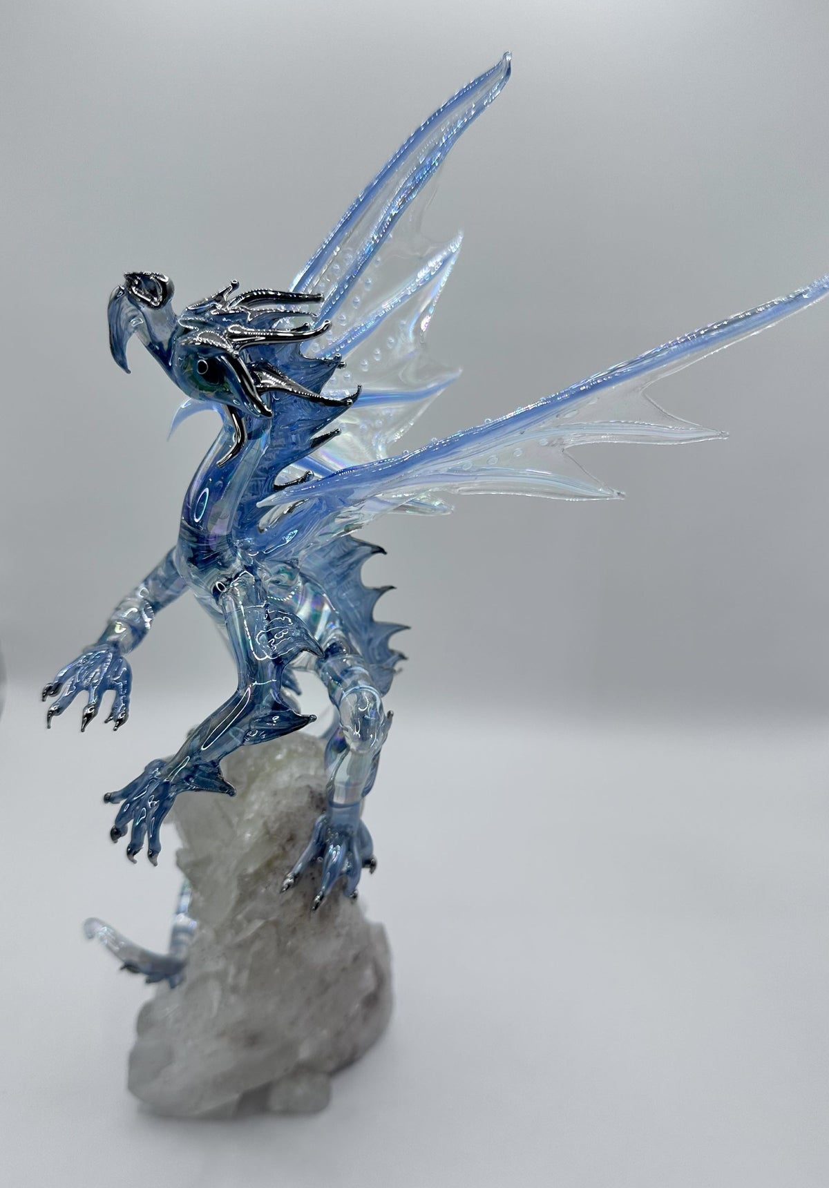 Ice Dragon on Quartz (SY125634) by Sandra Young