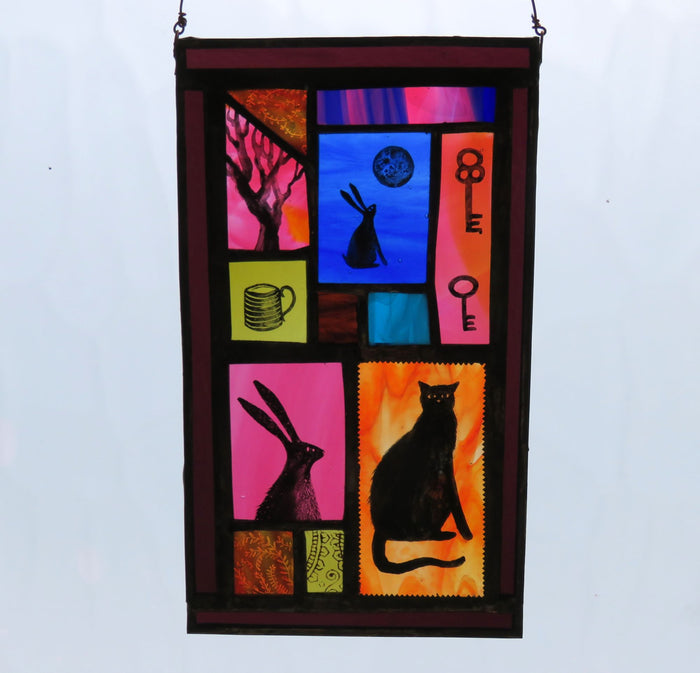 Sampler Panel - Stained Glass Panel by Debra Eden