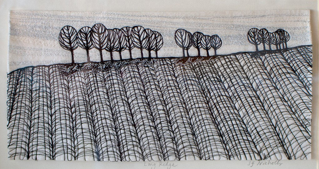 Long Ridge (large) - freemotion embroidery by Sue Nicholls