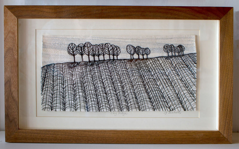 Long Ridge (large) - freemotion embroidery by Sue Nicholls