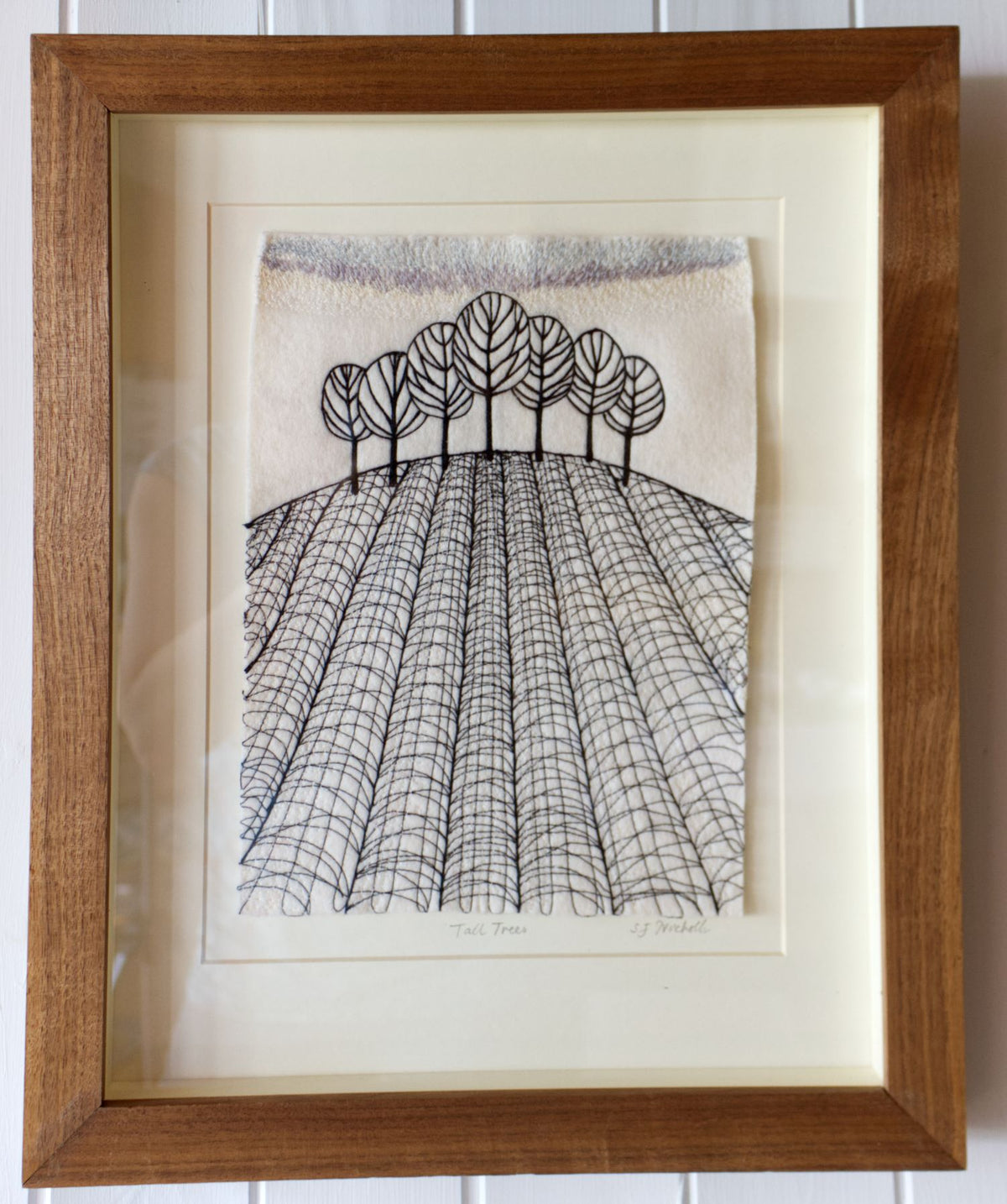 Tall Trees - freemotion embroidery by Sue Nicholls