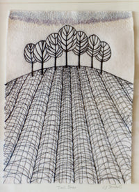 Tall Trees - freemotion embroidery by Sue Nicholls