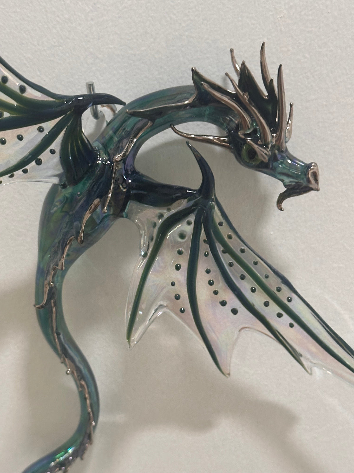 Teal Peacock Wall Dragon (SY125628) by Sandra Young