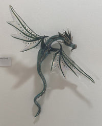 Teal Peacock Wall Dragon (SY125628) by Sandra Young