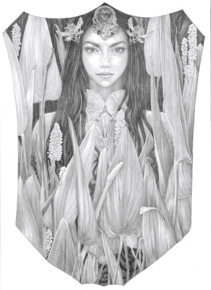 Thalia - Original Pencil Drawing by Ed Org