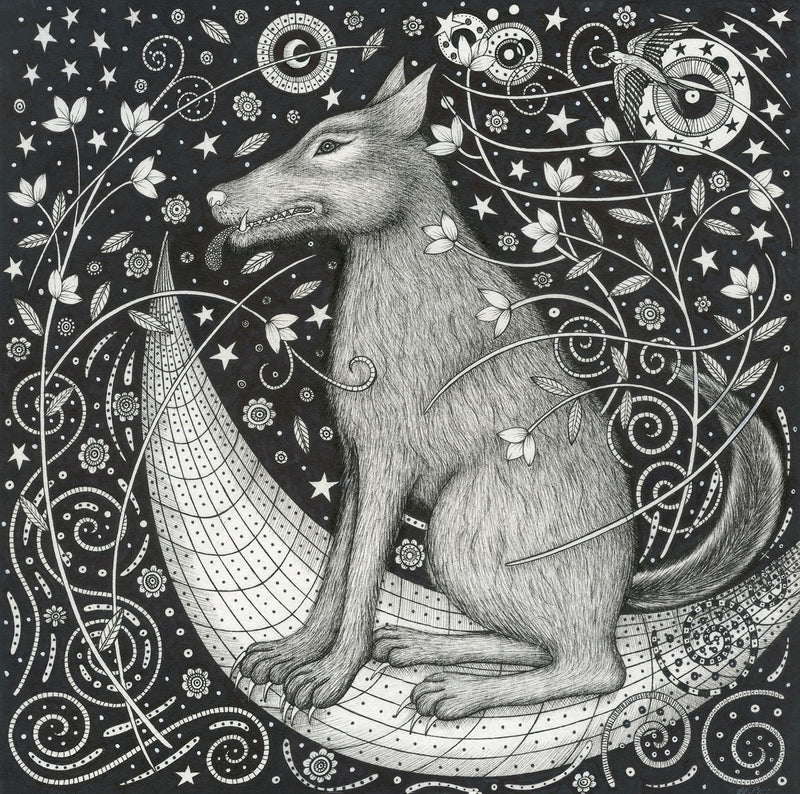 The Warrior's Dog - Original Pen, Ink and watercolour by Kate Green