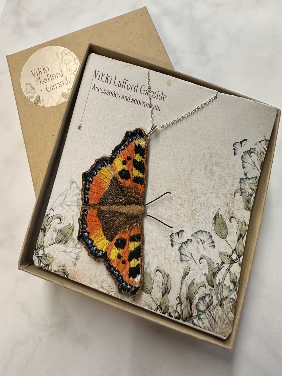 Tortoiseshell Butterfly Pendant by Vikki Lafford Garside