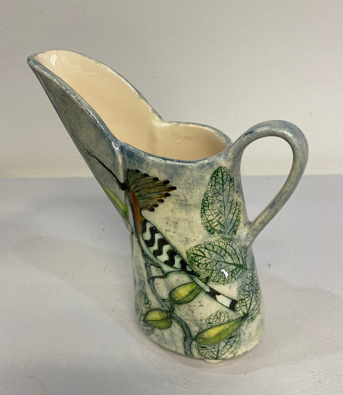 Hoopoe Jug by Jeanne Jackson 