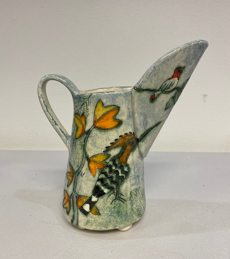 Hoopoe Jug by Jeanne Jackson 