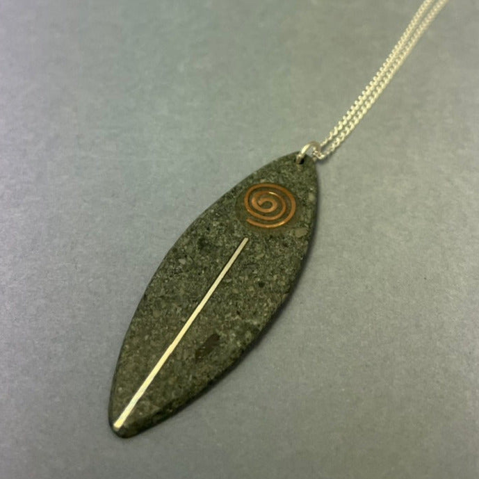 Slate and Silver pendant