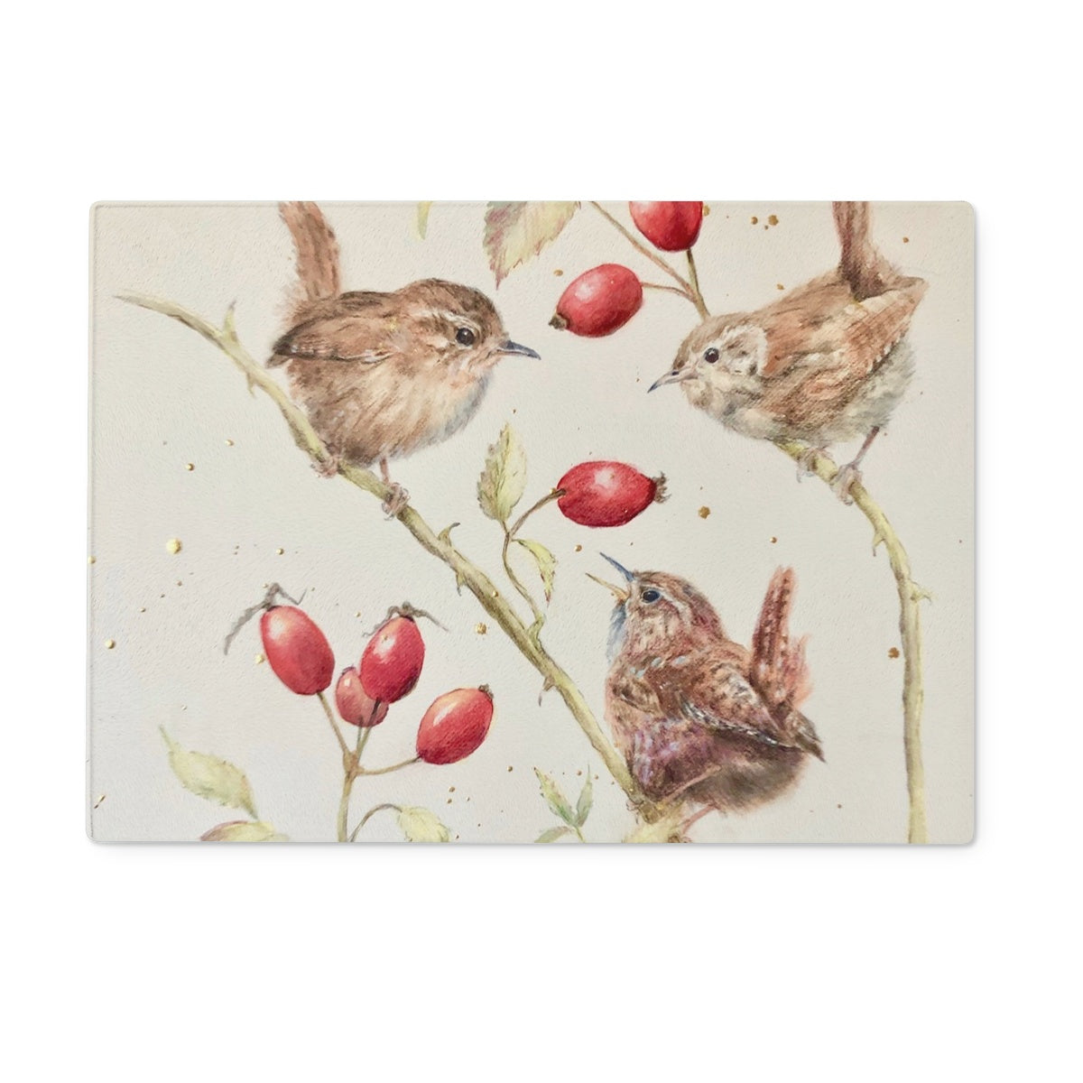 Chime of Wrens Glass Chopping Board