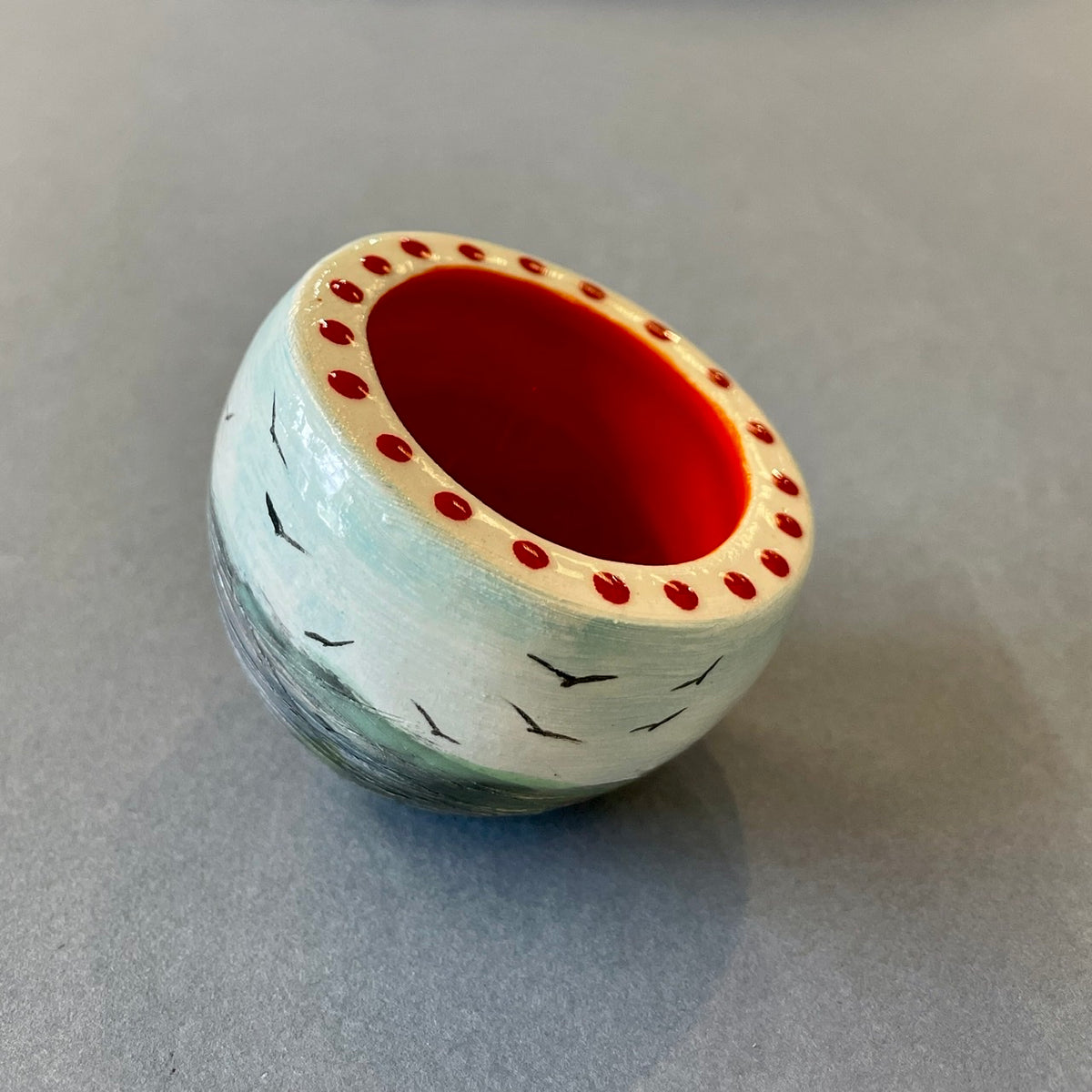 Small seascape nest bowl by Sarah Moss