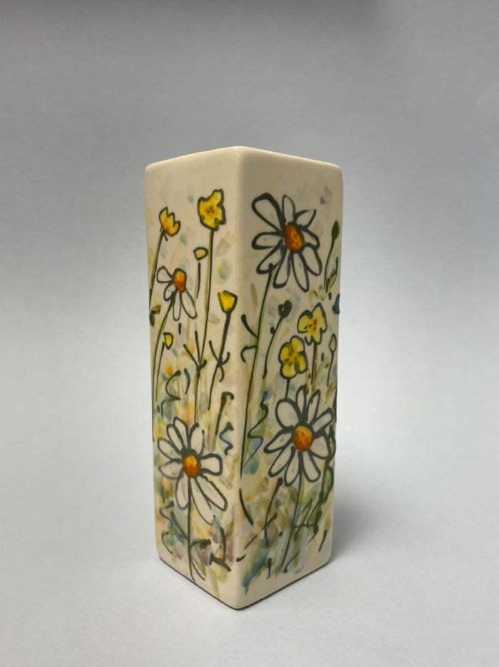 Tall square vase by Jenny Bell