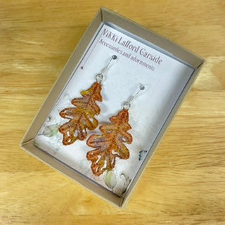 Oak Leaf Earrings by Vikki Lafford Garside