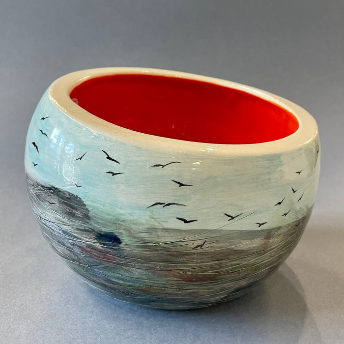 Large seascape nest bowl by Sarah Moss