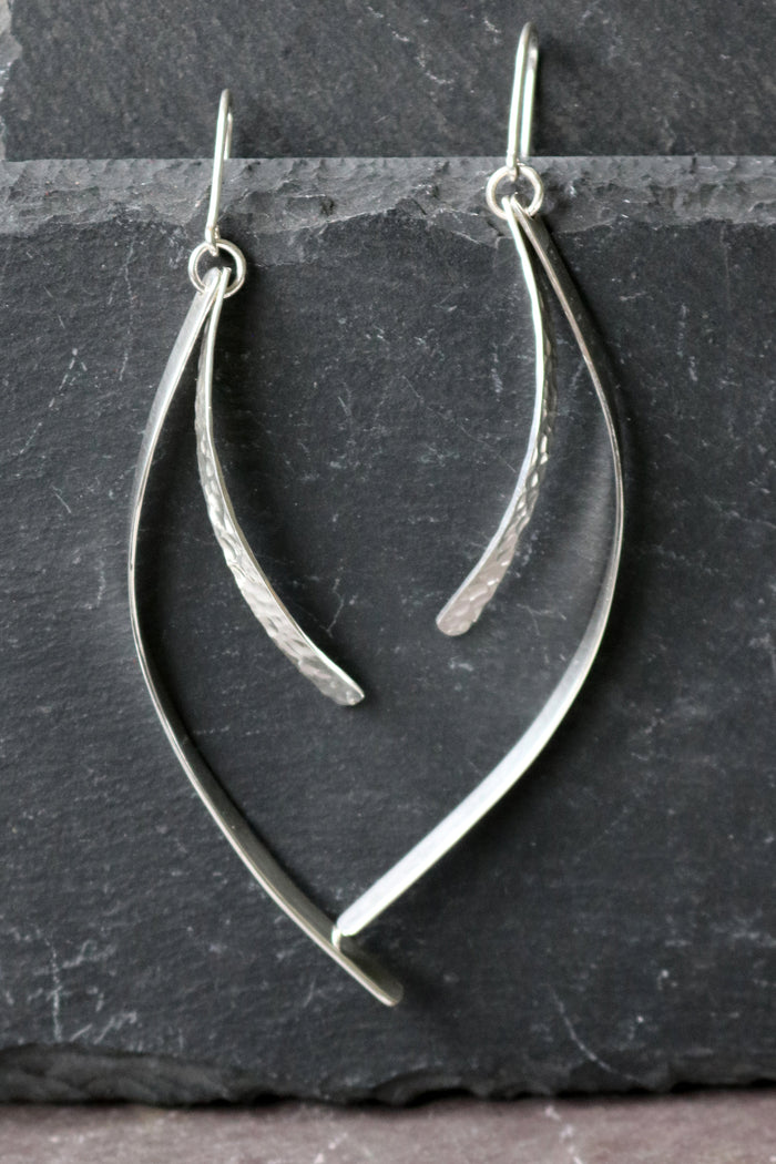 Silver Drop Earrings by Chris Lewis