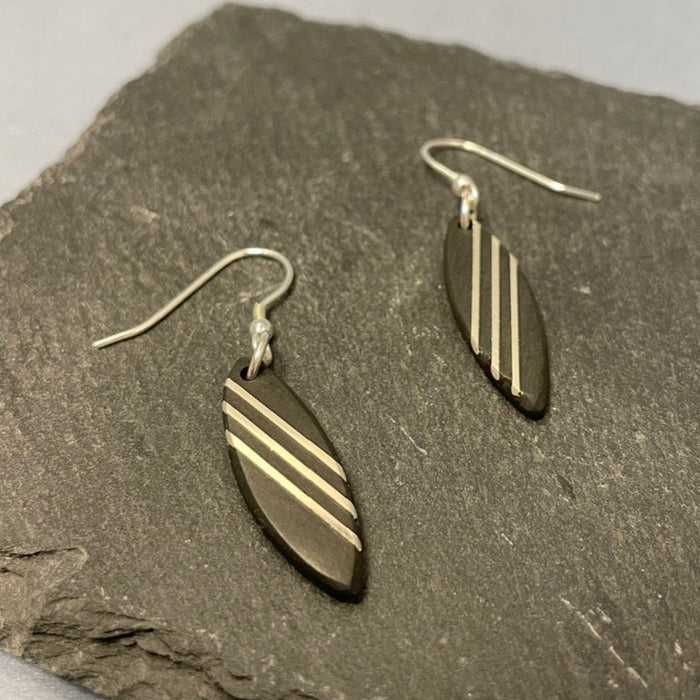 Triple Line earrings by Slate and Silver