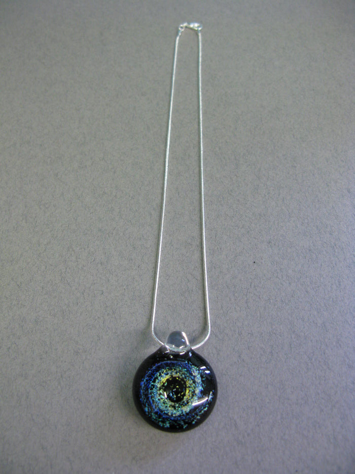 Dichroic Galaxy Pendant - Black Base By Glenn Godden