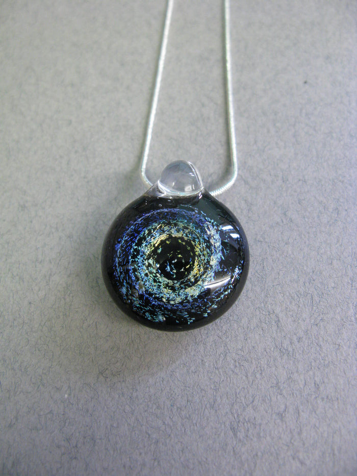 Dichroic Galaxy Pendant - Black Base By Glenn Godden