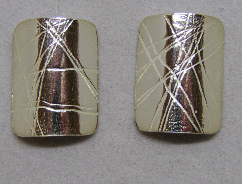 Swaged Sterling Silver Studs