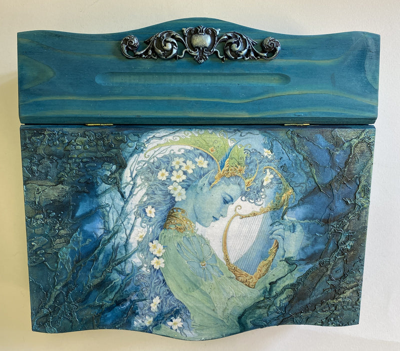 Wooden Bureau / Jewellery Box by Monika Maksym featuring Ed Org Artwork