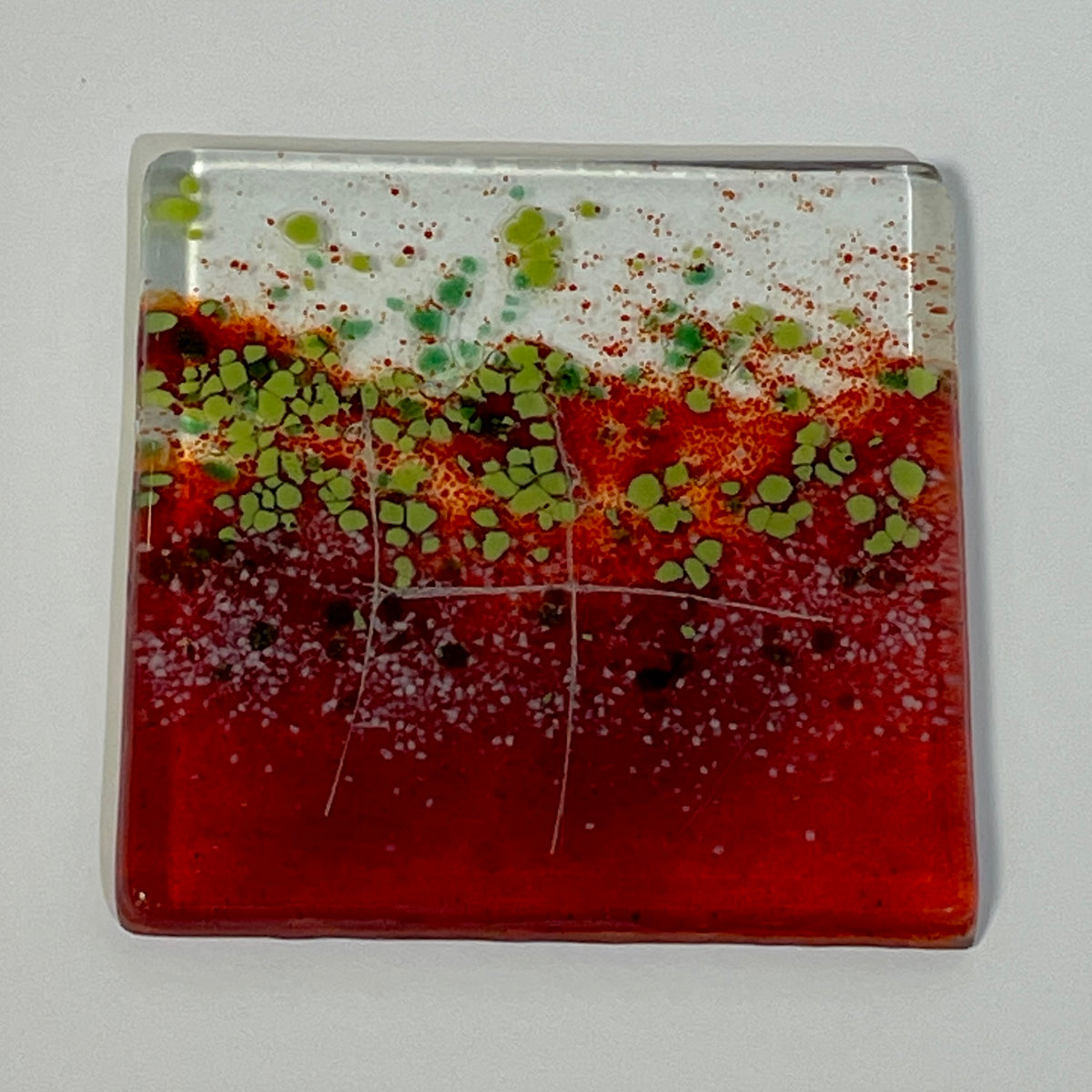 Red and Green Coaster by Ewa Wawryzniak